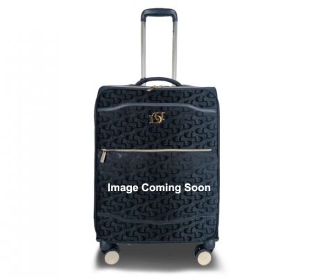 Dune London Oriel Black Monogram 66cm Medium Suitcase